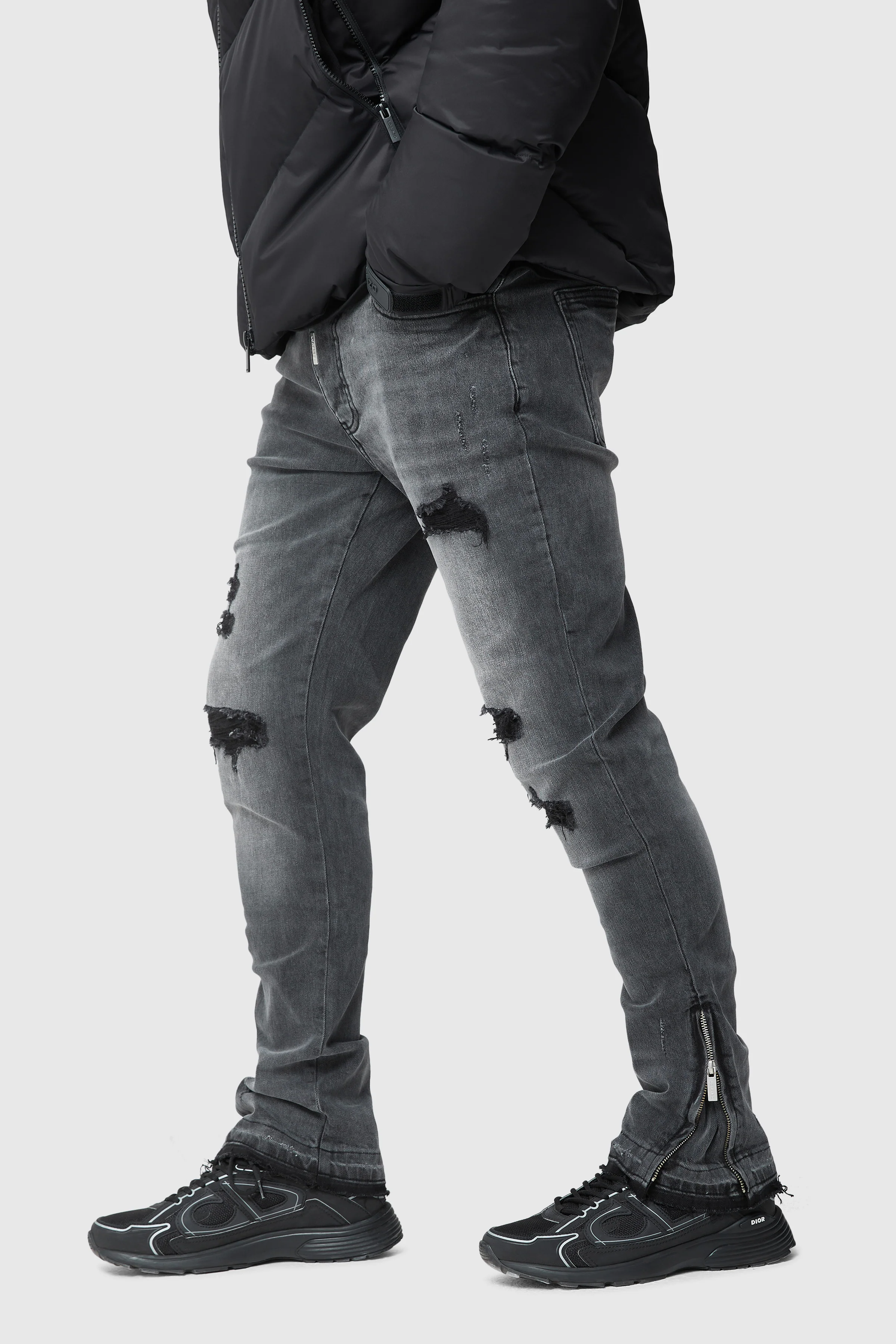Enzo Slim Jean - Grey - Image 3