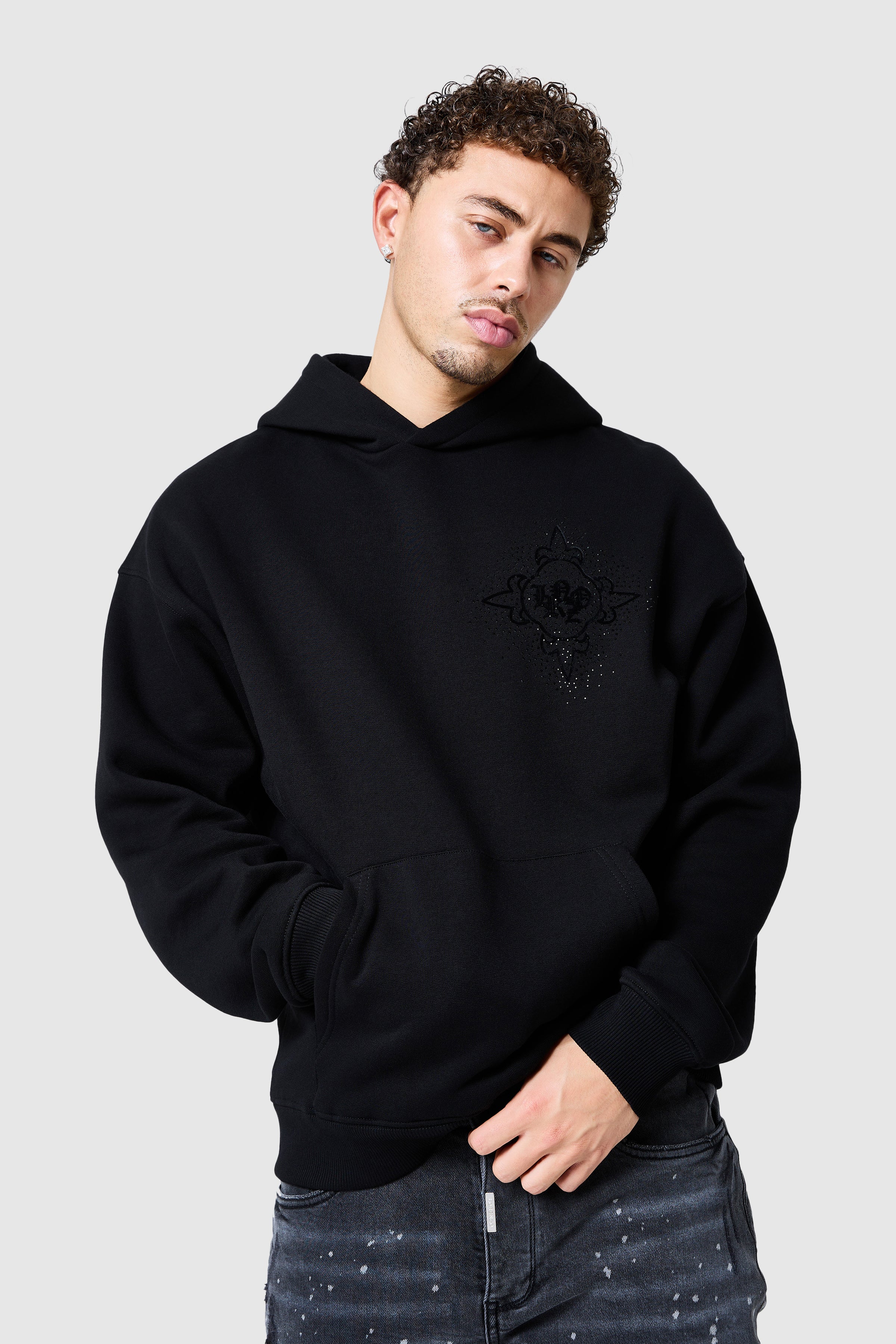 Icon Diamante Hood - Black - Image 5
