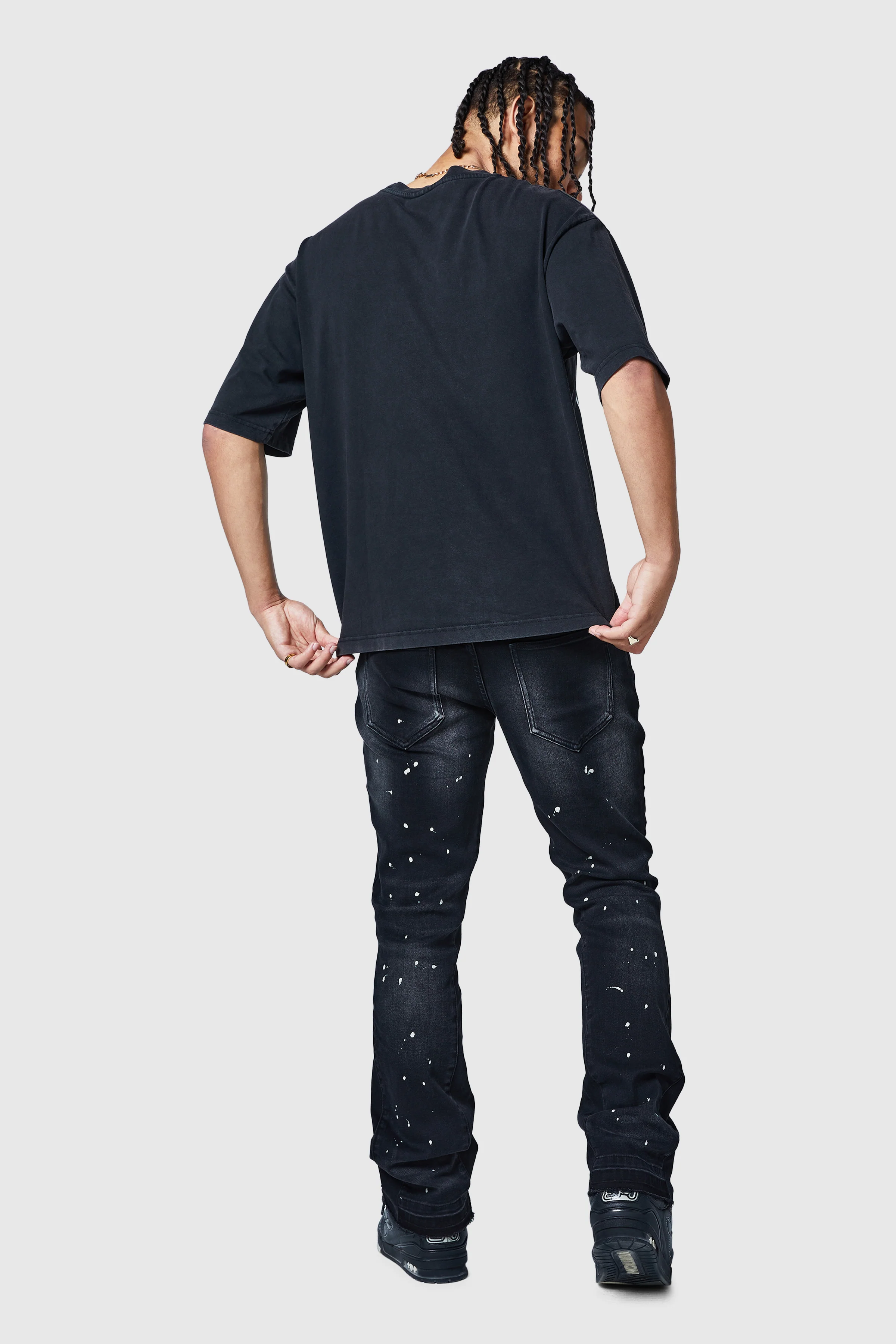 Oasis 2.0 Flare Jean - Black/Bleach - Image 4