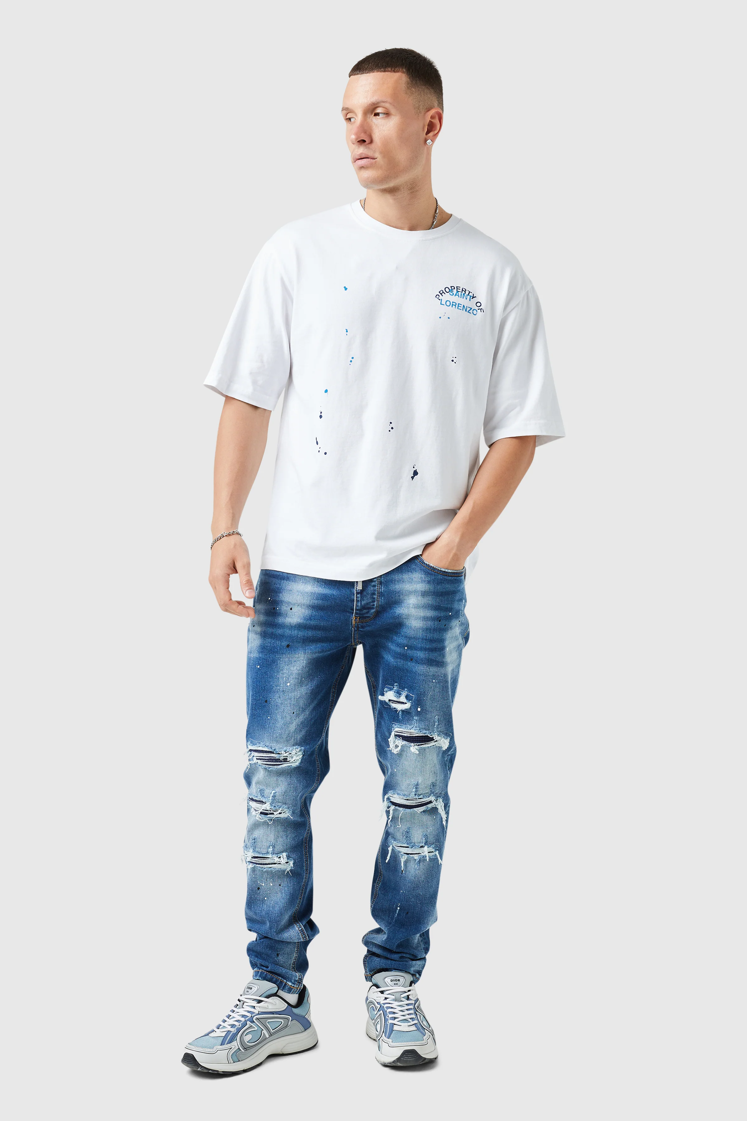 St Lorenzo Painter Tee - White - Image 3