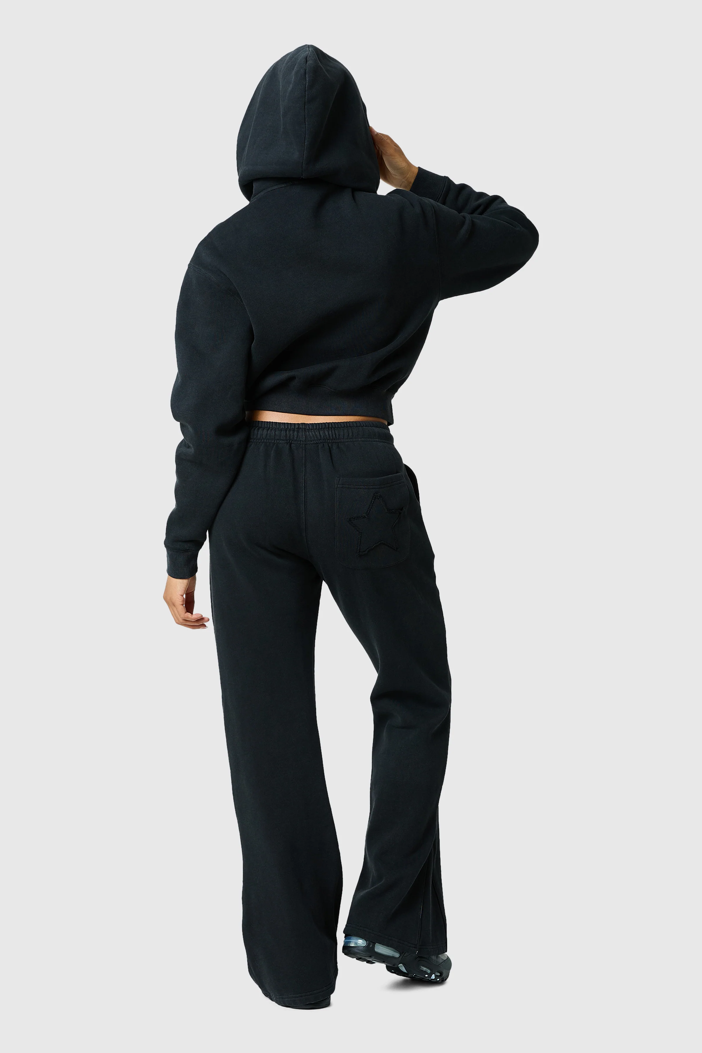 Womens Lrzo Wrld Applique Jogger - Black - Image 4