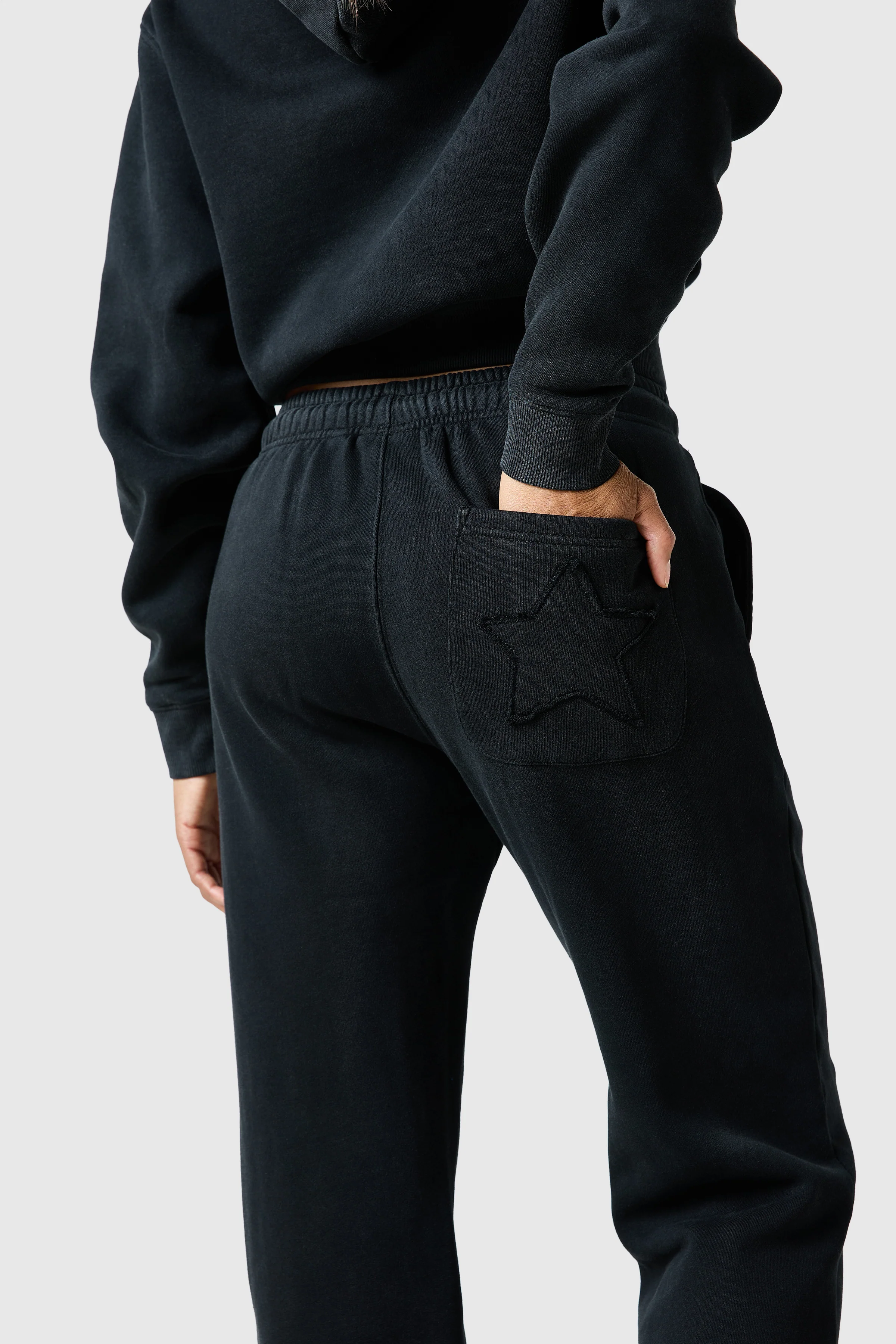 Womens Lrzo Wrld Applique Jogger - Black - Image 6